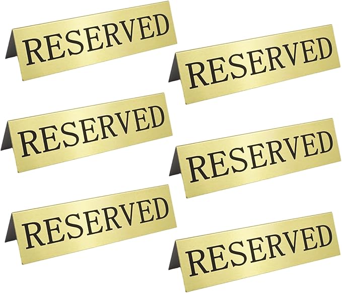 6PCS Reserved Table Signs Set, Reserved Seating Signs - Image 7