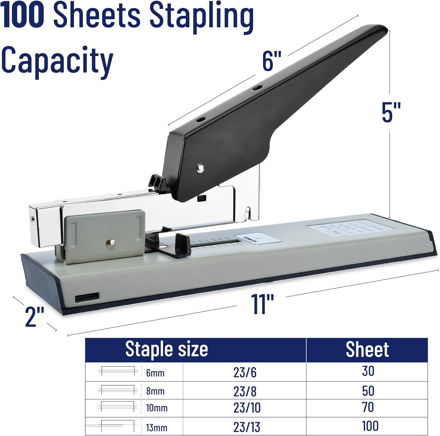 Mr. Pen- Heavy Duty Staples Office Supply, 10000 pcs Staples for Stapler | 100 Sheet High Staple, 1/2 inch Length, Office Staple, Galvanized Rust-Resistant for School, Home, Documents