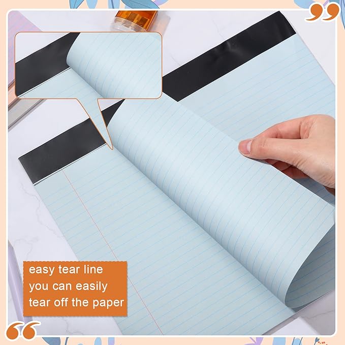 Lincia 12 Pcs 11" x 9.5" Legal Pads College Ruled Notepad Landscape Notebook - Image 3