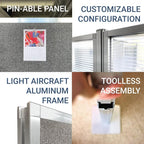 Versare Pre-Configured Hush Panel Electric Cubicle | Workstation Divider Walls - Image 7