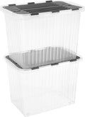 Superio Storage Bins with Lids, Stackable Totes, BPA Free, Odor Free, Organizer