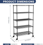 VANZBON 5-Tier Heavy Duty Wire Shelving Unit, Wire Shelf Racks - Image 2