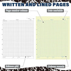Affrolling 1 Pack Carbonless Lab Notebook Carbon Copy 8.5'' x 11'' 25 Sets of - Image 3