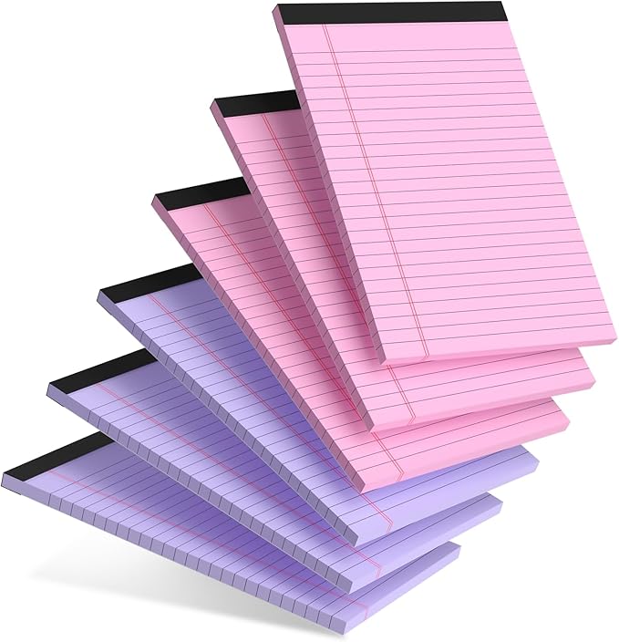AILZFEI Pink Purple Small Legal Pad 5 x 8 College Ruled Color Legal Pads Paper by Unknown