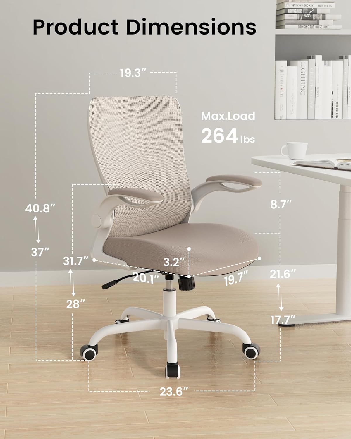 muxx.stil office chair, ergonomic desk chair with adjustable shown in use