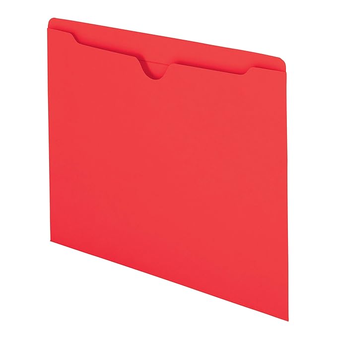 Smead File Jacket, Reinforced Straight-Cut Tab, Flat-No Expansion, Letter Size by SMEAD