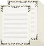 Sabary 200 Sheets Lined Stationary Writing Paper 8.5 x 11 Inch Fancy Vintage by Sabary