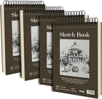 9 x 12 inches Sketch Book, Top Spiral Bound Sketch Pad, 4 Pack 100 Sheets Each - Image 9