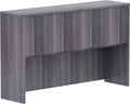 Lorell LLR69620 60 x 15 x 36 in. Laminate Hutch with Four Doors44; Weathered Charcoal