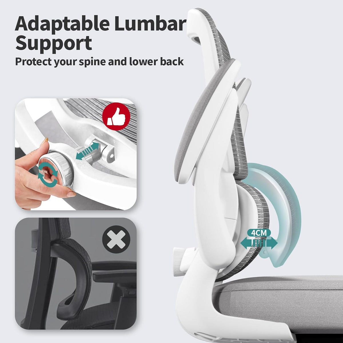 tralt office chair - ergonomic desk chair with, side view