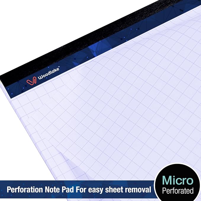 Woodlake Graph Paper Pads 8.5 x 11, 4x4 Quad Ruled, Premium Thick Paper Made In - Image 5