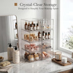 small clear stackable acrylic storage boxes & drawers, side view