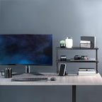 VIVO Clamp-on 24 inch Above or Below Desk 2-Tier Shelving Unit - Image 7