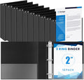 Henoyso 12 Pcs 3 Ring 2 Inch Binders Fits 8.5 x 11 Inch Letter Size Paper by Henoyso