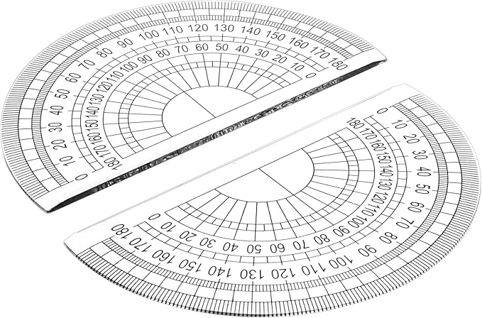 Nicunom 100 Pack Plastic Protractor 180 Degree Math Protractors Geometry - Image 3
