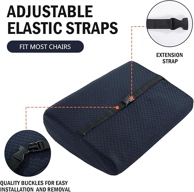 HOMBYS Lumbar Support Pillow for Recliner Chair, Memory Foam Back Support - Image 5