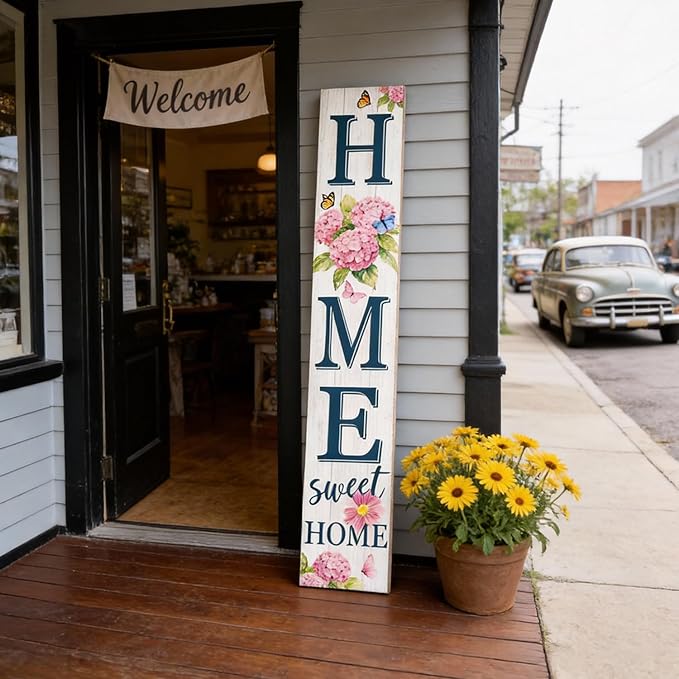 Home Sweet Home Welcome Sign for Front Porch, Farmhouse Yard Signs Home Decor - Image 4