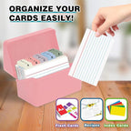 H4D 3x5 Index Card Holder with 100 Heavyweight Ruled Index Cards and 25 Plastic - Image 6