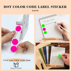 PARLAIM 2 Rolls 2000PCS 3/4" Round Circle Color-Code Dot Stickers, 2 Color - Image 3