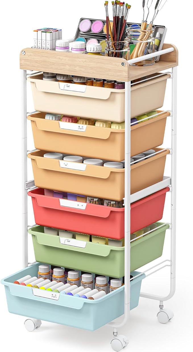 Rolling Storage Utility Cart by SYKIARIOL