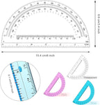 Zonon 100 Pack 6 Inch Plastic Protractor Christian Charity Donation 180 Degrees - Image 2