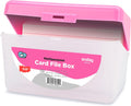 Enday Index Card Holder Pink, 3x5 Note Flash Card Organizer Case, Index Card