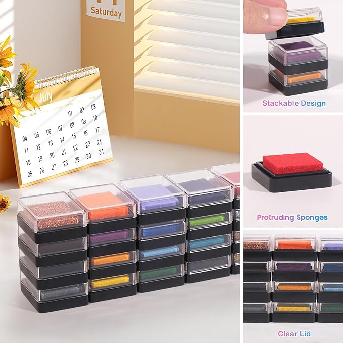 CraftyManor Mini 12 Color Pigment Ink Pads - Image 5