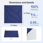 UNECHO 12 Pack 12" X 12" X 0.4" Acoustic Panels - Image 3