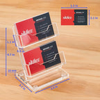 NIUBEE Acrylic Business Card Holder 2 Slots - Image 8