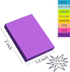 Sticky Notes 1.5x2 in, 8 Colors Post Self Sticky Notes Pad Its, Bright Post - Image 2