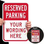 SmartSign 18 x 12 inch Custom “Reserved Parking” Metal Sign, Add Text, 63 mil - Image 2