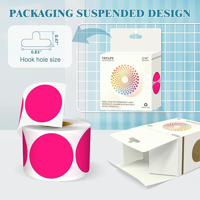 2 Inch Round Color Coding Labels - Image 3
