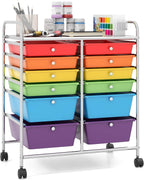 Giantex 12 Drawer Rolling Storage Cart Tools Scrapbook Paper Office School