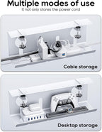 NODOCA No Drill Under Desk Cable Management Tray, Punch-Free Clamp on, Metal - Image 6
