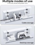 NODOCA No Drill Under Desk Cable Management Tray, Punch-Free Clamp on, Metal - Image 6