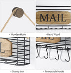 SRIWATANA Mail Organizer Wall Mount, Rustic Mail Holder Key Holder - Image 6