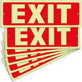 iSYFIX Exit Glow in the Dark Sign – 6 Pack 12x4 Inch – 40 mil Thick Polystyrene by iSYFIXPREMIUMSIGNS