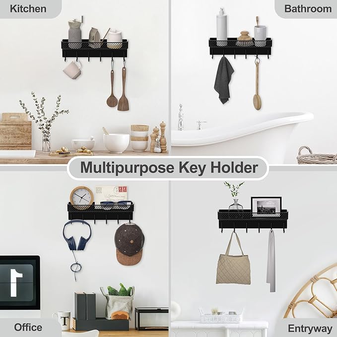 Lwenki Key Holder for Wall – Decorative Stainless Steel Key Hanger - Image 6