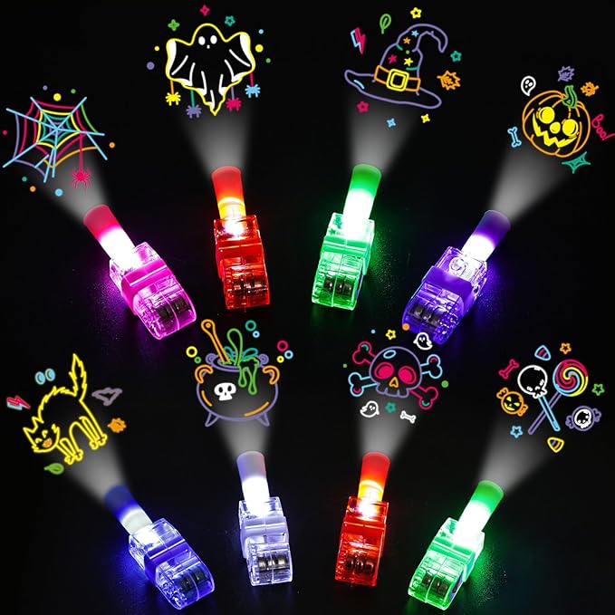 LovesTown 24PCS Halloween Party Favors Flashlights, LED Light up Finger Lights by Lovestown
