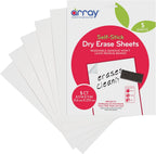 Pacon Array GoWrite! Self-Adhesive Dry Erase Sheets, 8.5" x 11", White, 5/Pack, 1 Pack