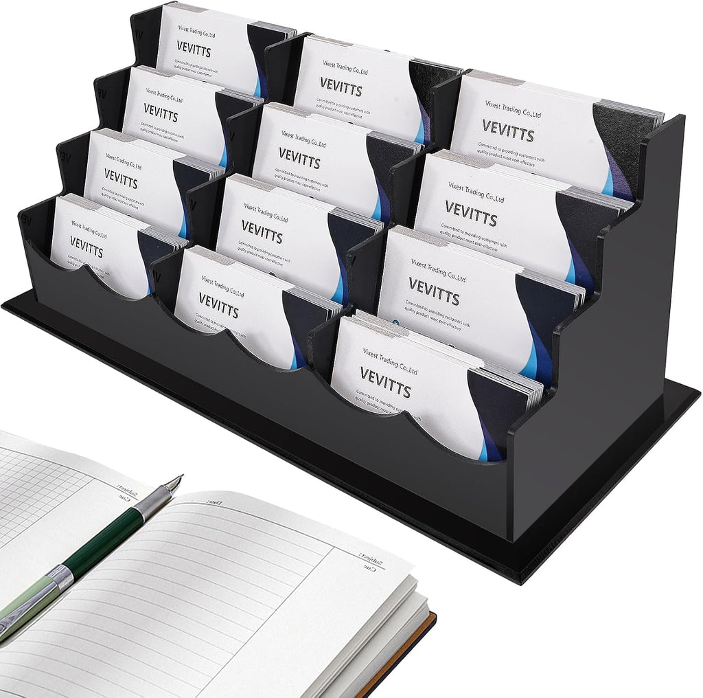 Vevitts Business Card Holder, Acrylic Business Card Display, Home & Office