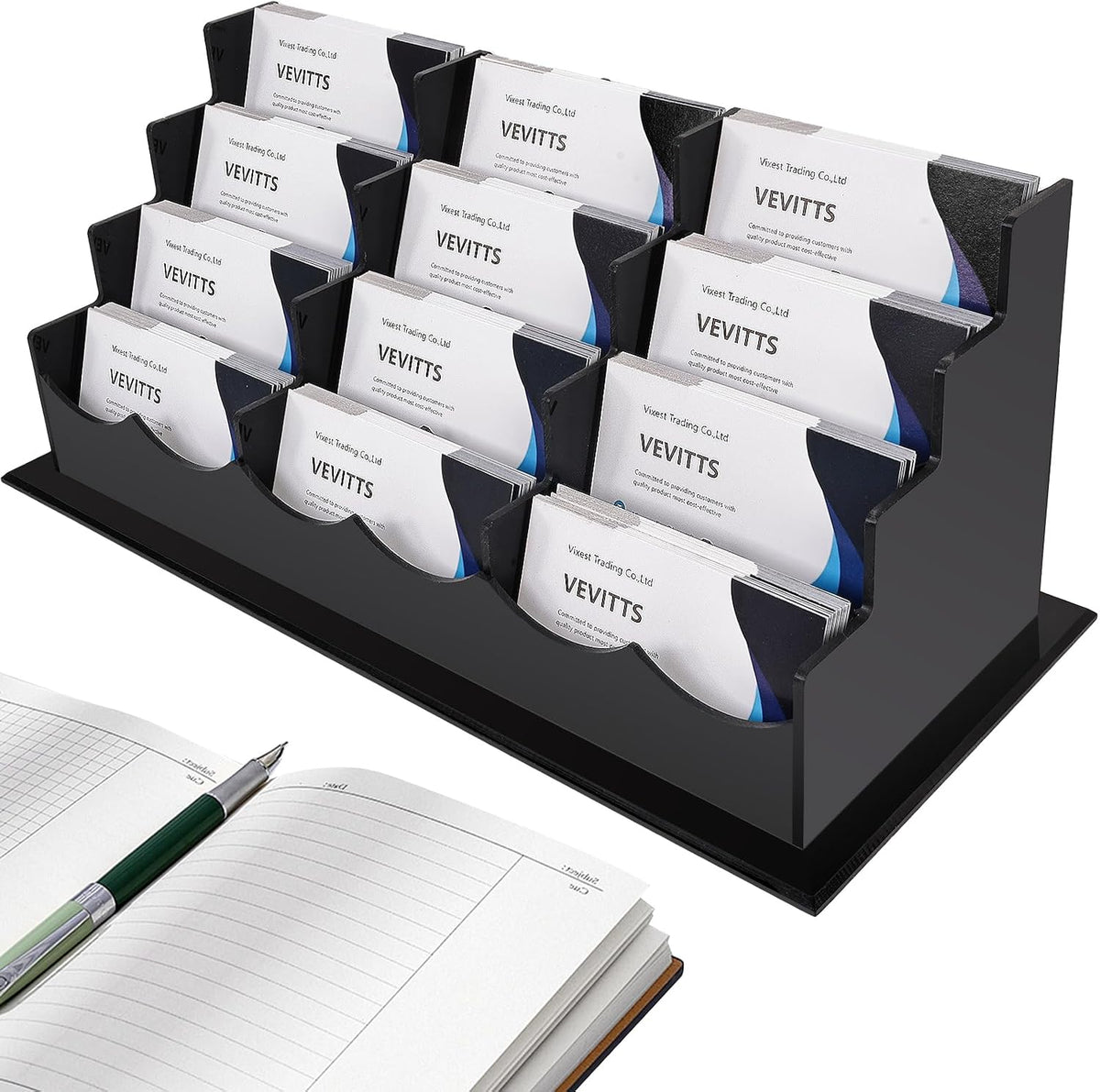 Vevitts Business Card Holder, Acrylic Business Card Display, Home & Office