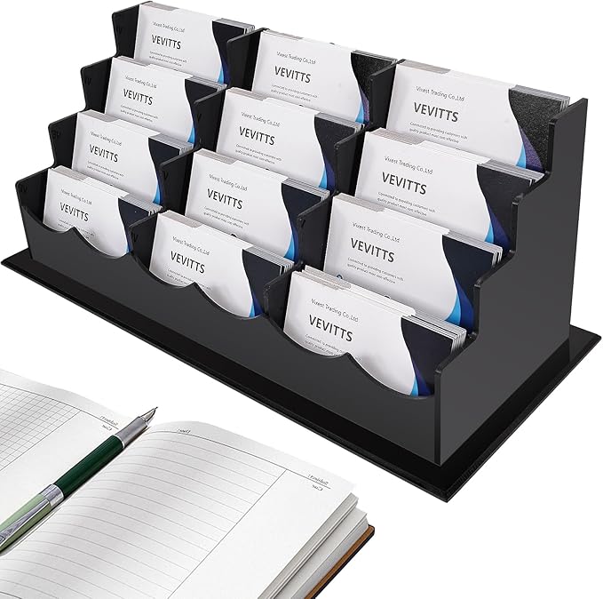 Vevitts Business Card Holder, Acrylic Business Card Display, Home & Office by Vevitts