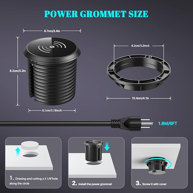 XBA PD 20W USB C Desk Power Grommet - Image 6