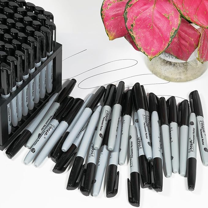 Permanent Markers 75 Pack, Waterproof | Quick Drying | Fade Resistant, Fine Tip - Image 5