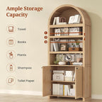 81" Tall Arched Cabinets, Bookcase - Image 4