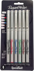 Speedball 2881 Elegant Writer 6 Fine Calligraphy Markers Set by SpeedballArt