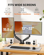 ErGear Dual Monitor Arm, Full Adjustable Monitor Mount - Image 2