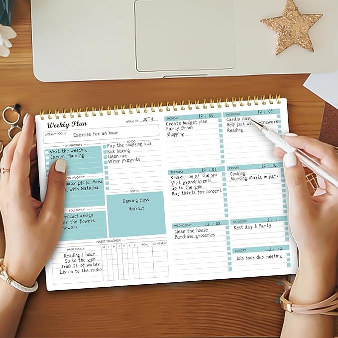 Weekly Planner Notepad Undated Weekly Goals Schedule Planner To Do List - Image 6