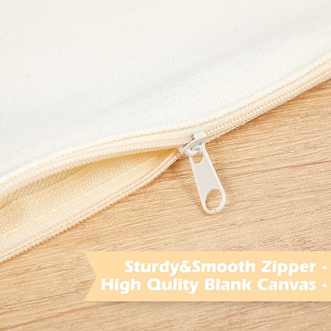 Reginary 80 Pack Canvas Zipper Makeup Bags Bulk Pencil Pouches Blank DIY Craft - Image 3